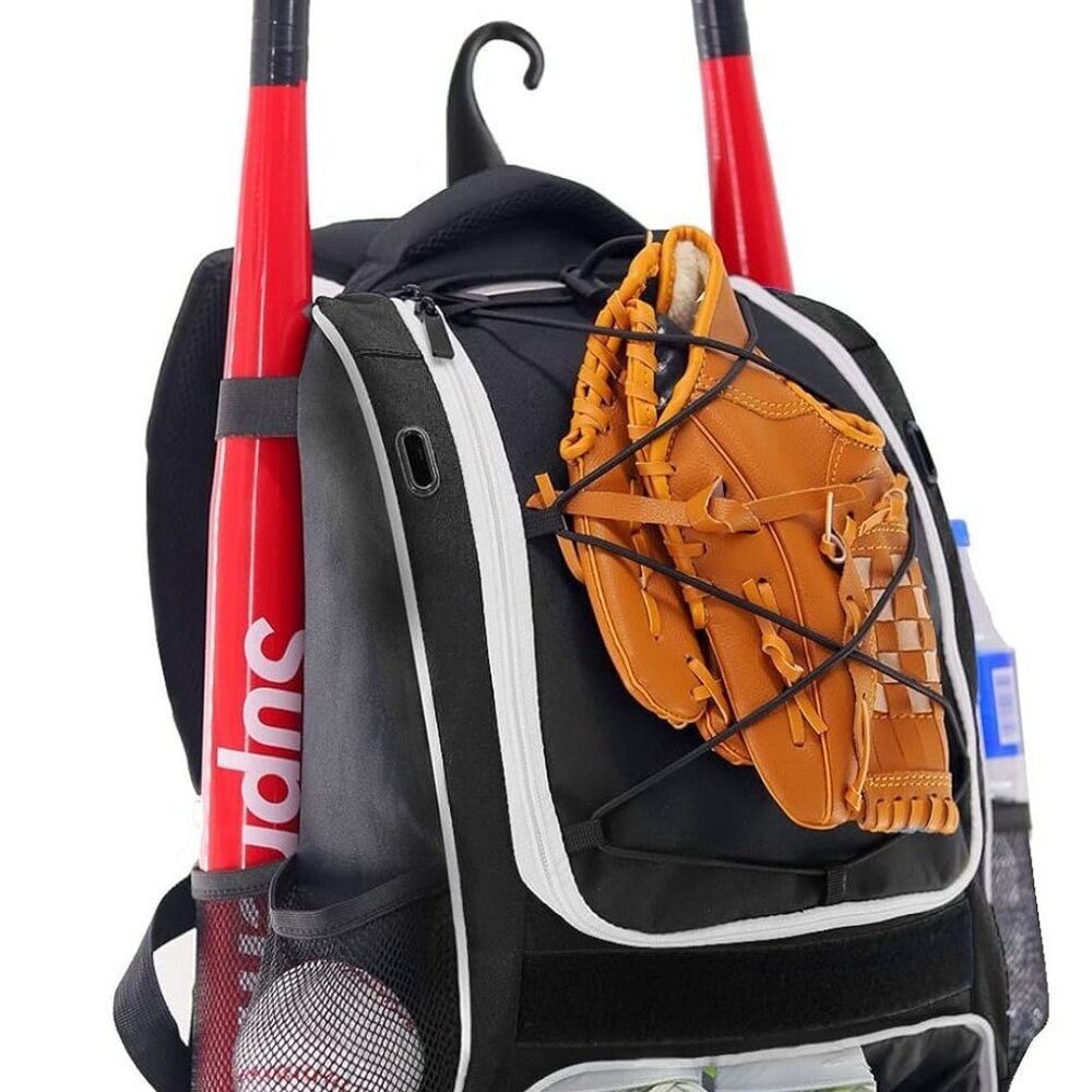 Youth Baseball Bag - Bat Backpack for Baseball, T-Ball & Softball Equipment & Ge